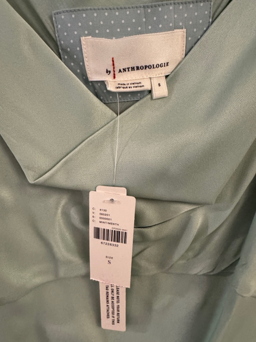Anthropologie Mint Green Slip Dress